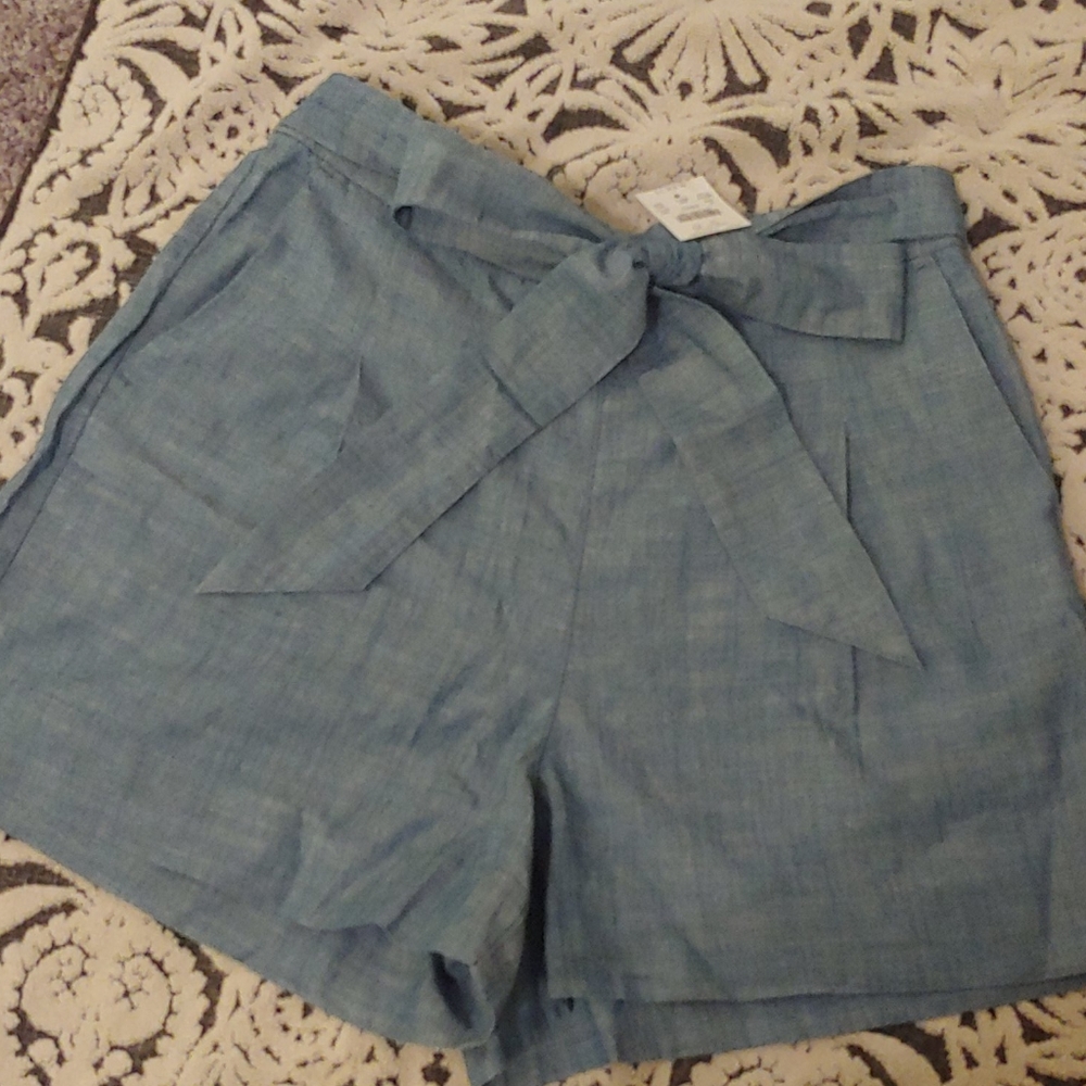 Chambray J Crew pull on shorts
